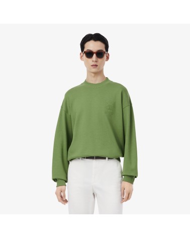 SUDADERA OVERSIZE LOGO PISTA DE TENIS BORDADO LACOSTE