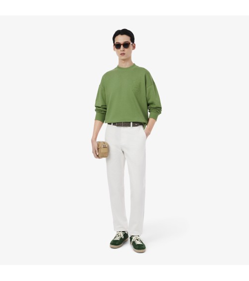 SUDADERA OVERSIZE LOGO PISTA DE TENIS BORDADO LACOSTE