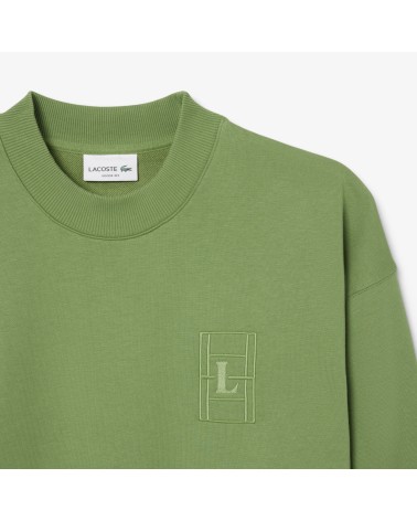 SUDADERA OVERSIZE LOGO PISTA DE TENIS BORDADO LACOSTE