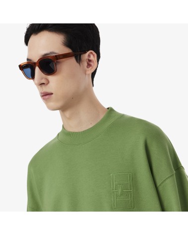SUDADERA OVERSIZE LOGO PISTA DE TENIS BORDADO LACOSTE