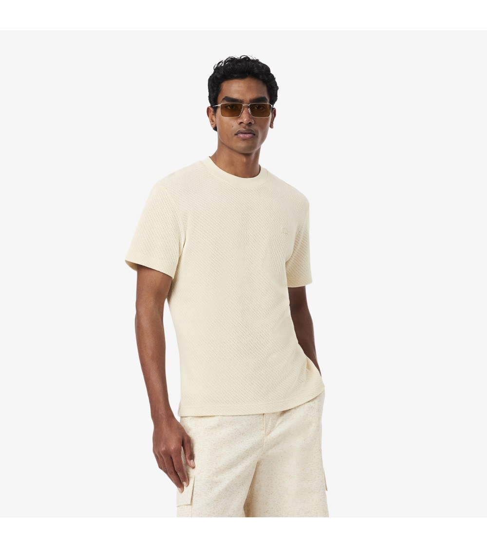 CAMISETA ENCAJE CON LOGO A TONO LACOSTE