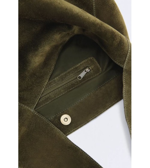 BOLSO MINI SUEDE LIGHT KHAKI ESEOESE