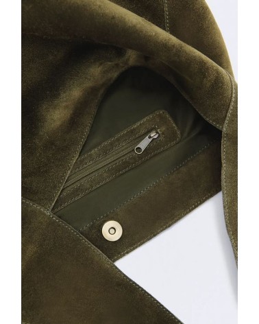 BOLSO MINI SUEDE LIGHT KHAKI ESEOESE