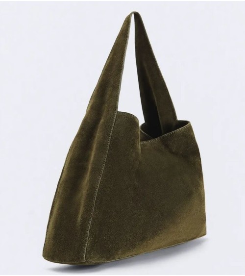 BOLSO MINI SUEDE LIGHT KHAKI ESEOESE