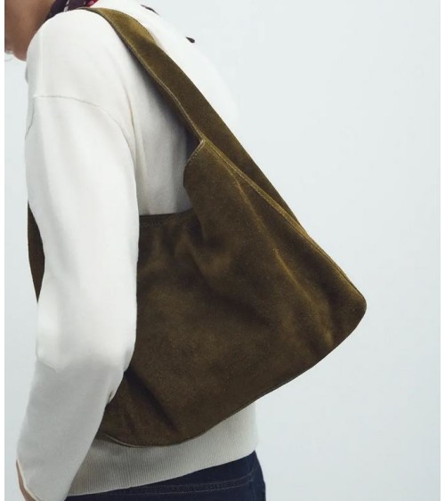BOLSO MINI SUEDE LIGHT KHAKI ESEOESE