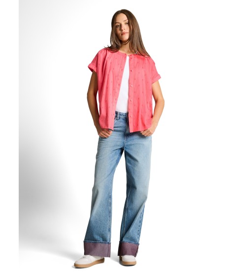 BLUSA PLUMETI DE MANGA CORTA TOM TAILOR