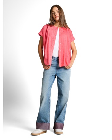 BLUSA PLUMETI DE MANGA CORTA TOM TAILOR