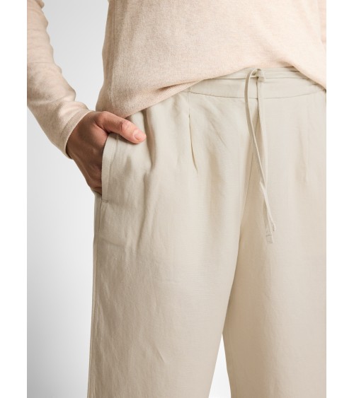 PANTALÓN DE LINO JOGER CON PINZA TOM TAILOR