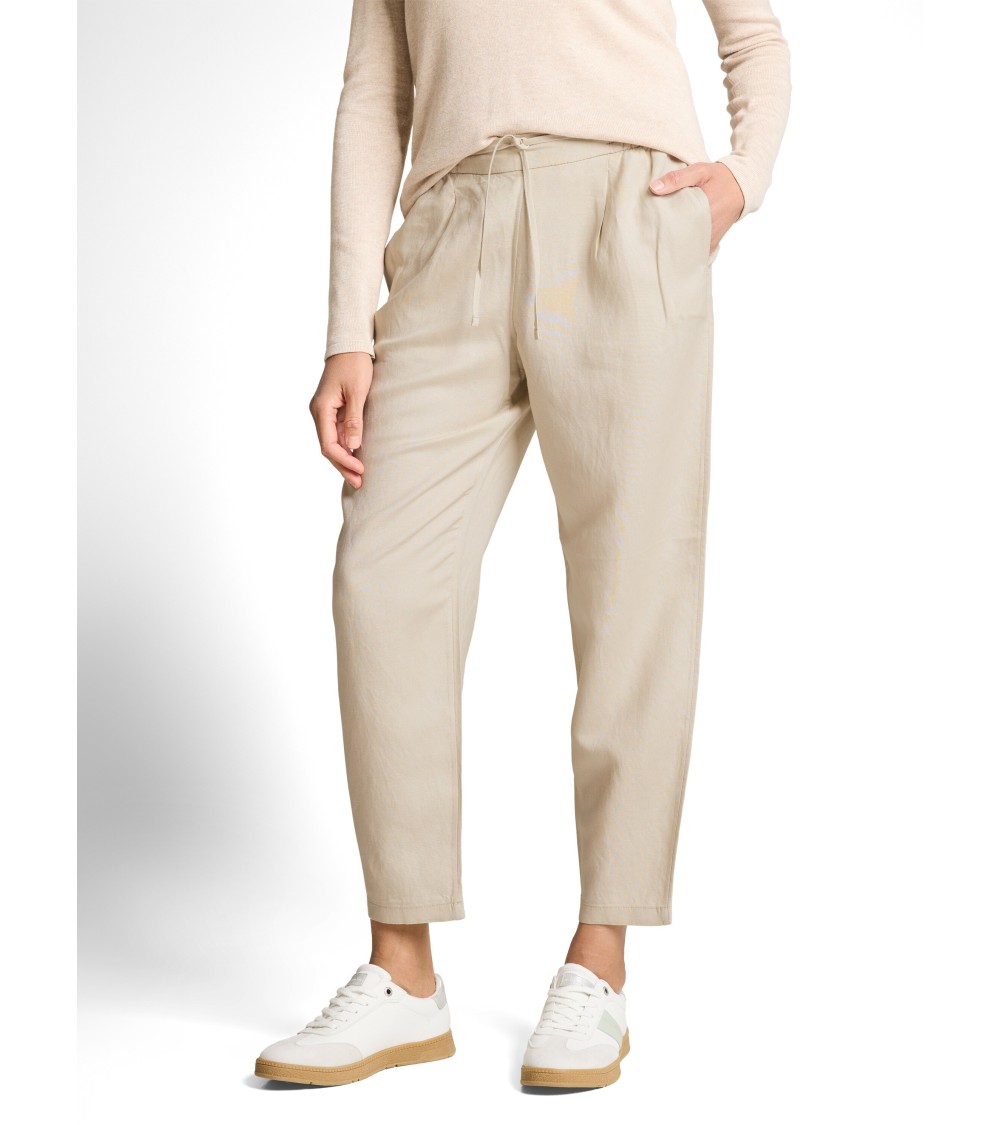 PANTALÓN DE LINO JOGER CON PINZA TOM TAILOR