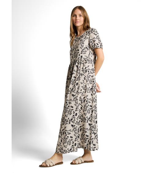 VESTIDO ESTAMPADO EN MEZCLA DE LINO TOM TAILOR