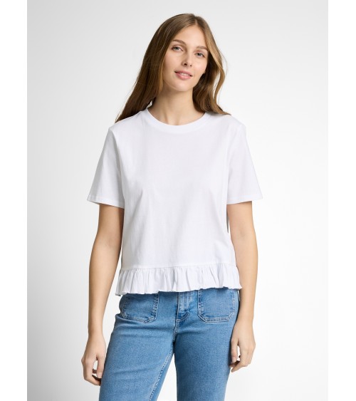 CAMISETA BÁSICA CON VOLANTE TOM TAILOR