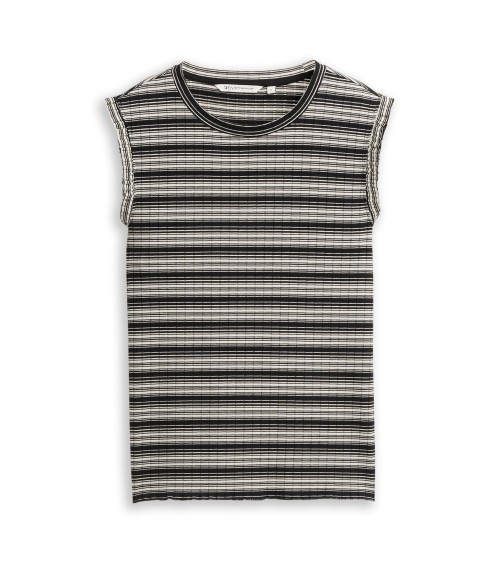 TOP ACANALADO DE RAYAS TOM TAILOR