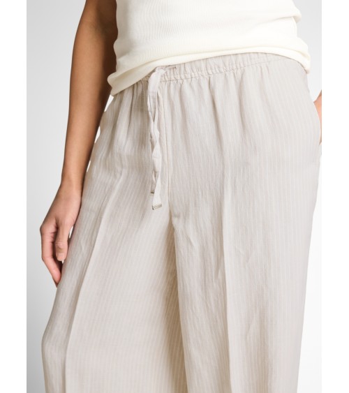 PANTALÓN ANCHO A RAYAS DE LINO TOM TAILOR