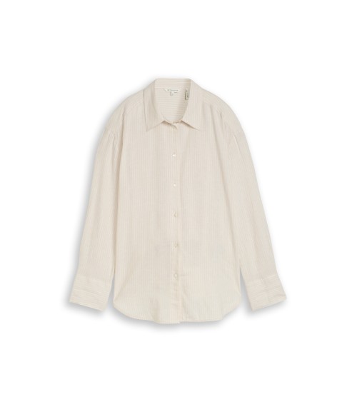 CAMISA A RAYAS DE LINO TOM TAILOR