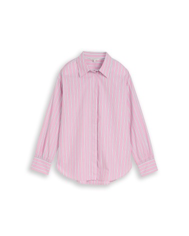CAMISA OVERSIZE DE RAYAS LAZO PUÑO TOM TAILOR