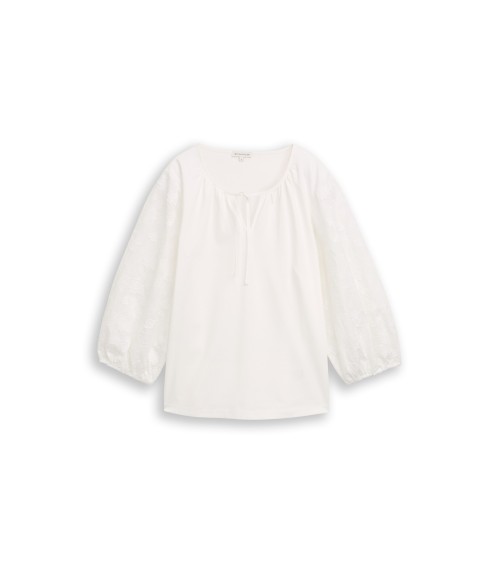 BLUSA CON FLORES EN LAS MANGAS TOM TAILOR