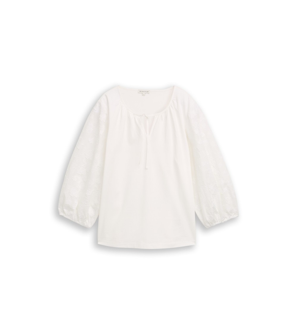 BLUSA CON FLORES EN LAS MANGAS TOM TAILOR