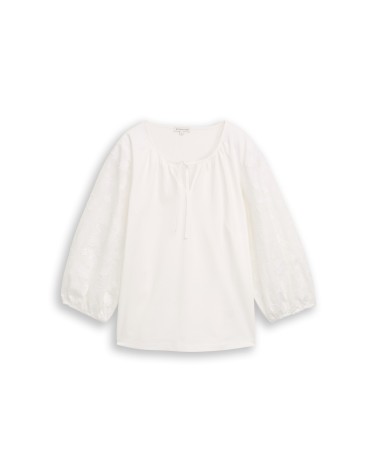 BLUSA CON FLORES EN LAS MANGAS TOM TAILOR