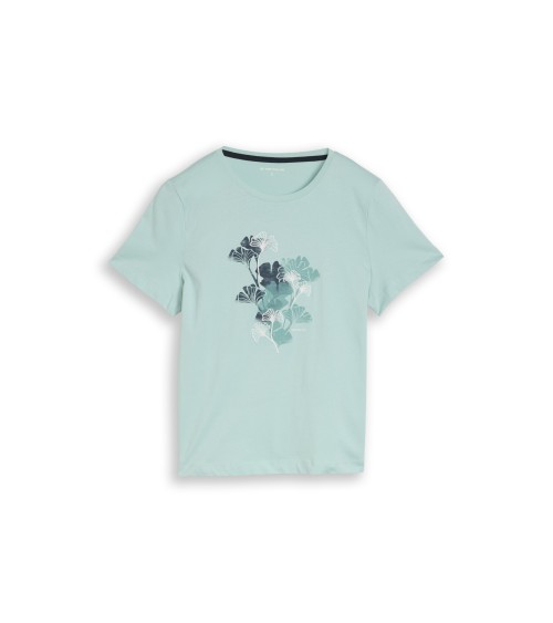 CAMISETA CON PRINT Y BORDADO TOM TAILOR