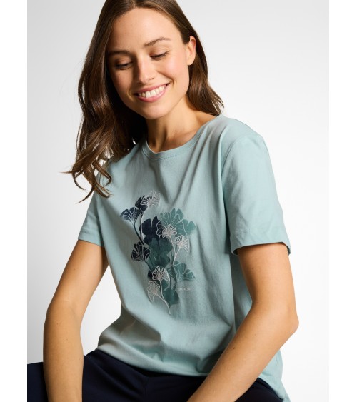 CAMISETA CON PRINT Y BORDADO TOM TAILOR
