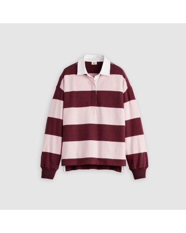 POLO RUGBY GRANATE Y ROSA DE LEVI´S