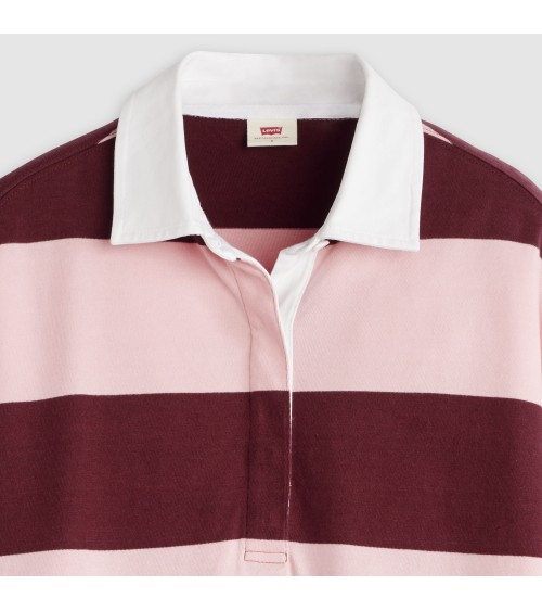 POLO RUGBY GRANATE Y ROSA DE LEVI´S