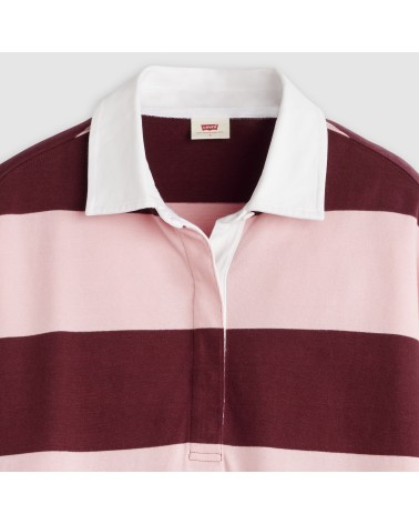 POLO RUGBY GRANATE Y ROSA DE LEVI´S