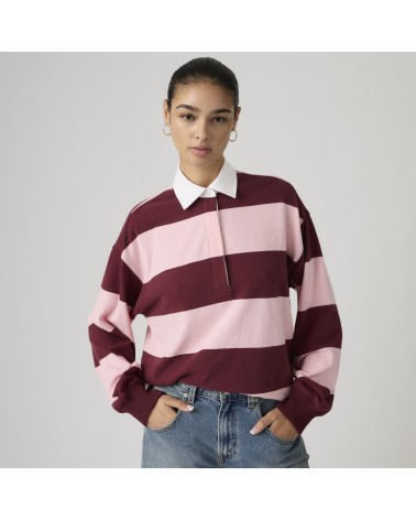 POLO RUGBY GRANATE Y ROSA DE LEVI´S