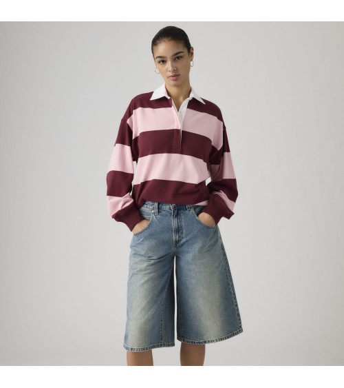 POLO RUGBY GRANATE Y ROSA DE LEVI´S