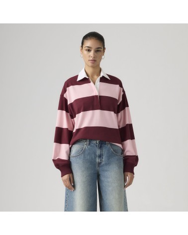 POLO RUGBY GRANATE Y ROSA DE LEVI´S
