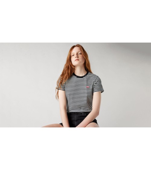 CAMISETA PERFECT TEE BLANCA Y NEGRA LEVI´S