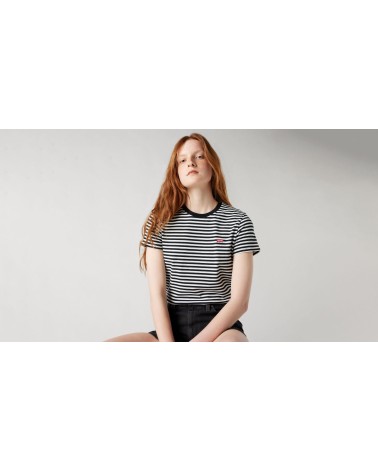 CAMISETA PERFECT TEE BLANCA Y NEGRA LEVI´S