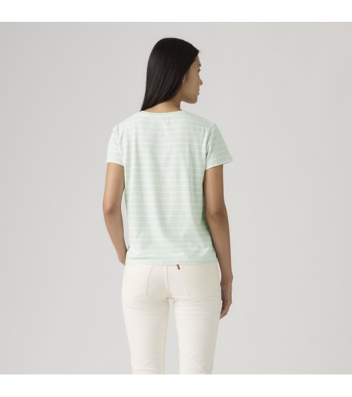 CAMISETA PERFECT TEE VERDE AGUA Y BLANCA LEVI´S