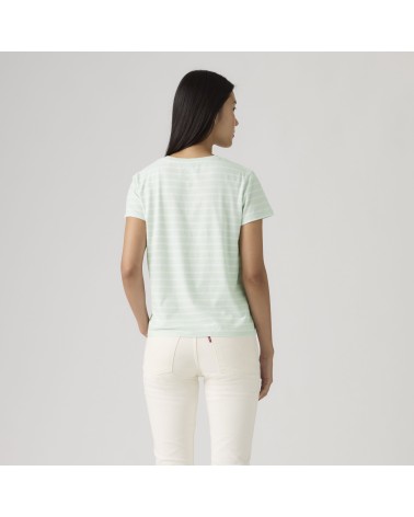 CAMISETA PERFECT TEE VERDE AGUA Y BLANCA LEVI´S