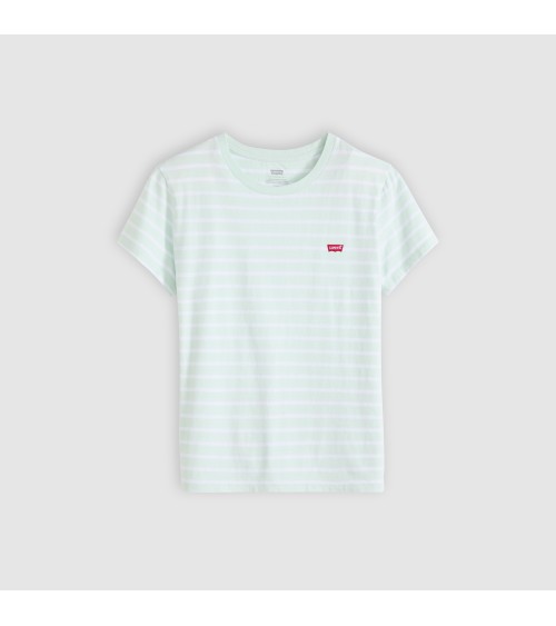 CAMISETA PERFECT TEE VERDE AGUA Y BLANCA LEVI´S