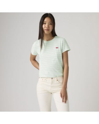 CAMISETA PERFECT TEE VERDE AGUA Y BLANCA LEVI´S