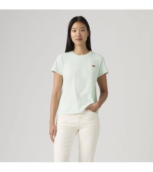 CAMISETA PERFECT TEE VERDE AGUA Y BLANCA LEVI´S