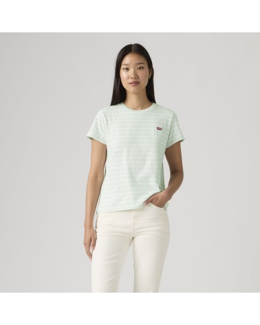 CAMISETA PERFECT TEE VERDE AGUA Y BLANCA LEVI´S