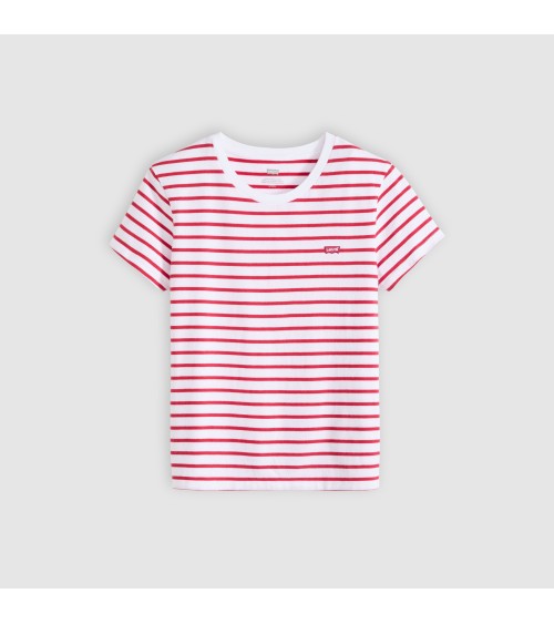 CAMISETA PERFECT TEE BLANCA Y ROJA LEVI´S
