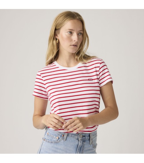 CAMISETA PERFECT TEE BLANCA Y ROJA LEVI´S