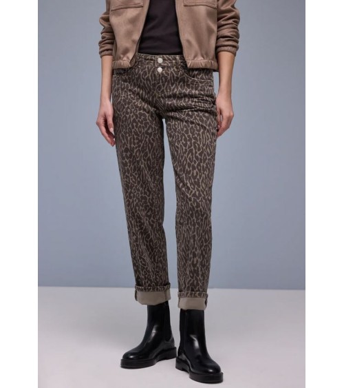 PANTALÓN VAQUERO ANIMAL PRINT RECTO DE STREET ONE