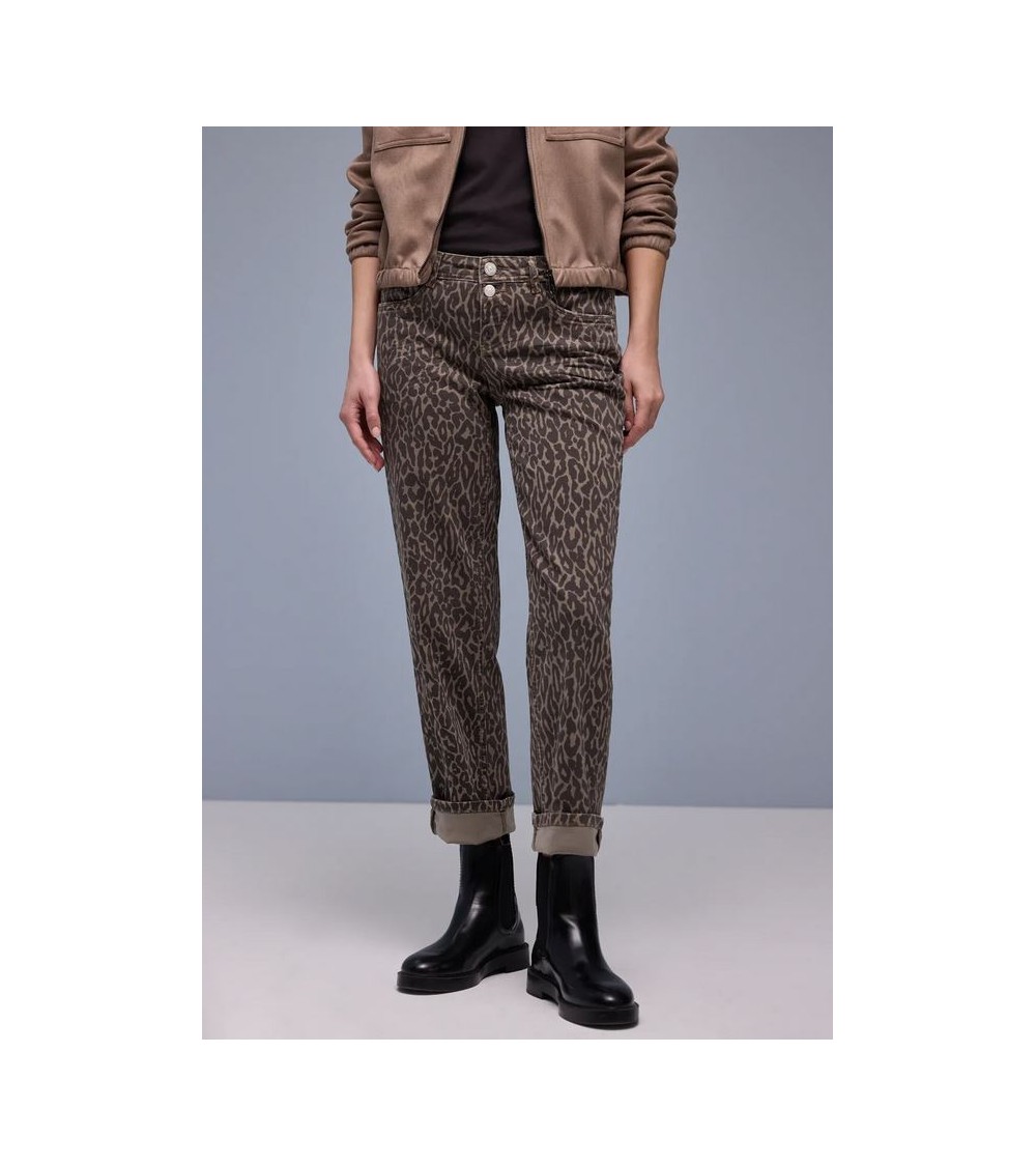 PANTALÓN VAQUERO ANIMAL PRINT RECTO DE STREET ONE