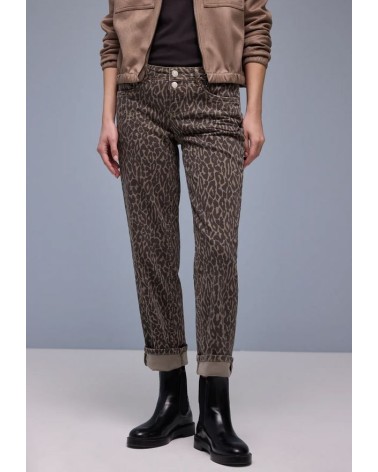 PANTALÓN VAQUERO ANIMAL PRINT RECTO DE STREET ONE
