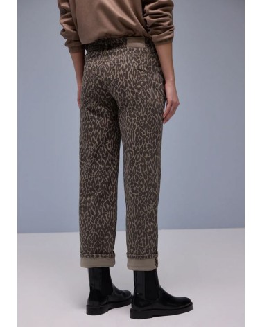 PANTALÓN VAQUERO ANIMAL PRINT RECTO DE STREET ONE