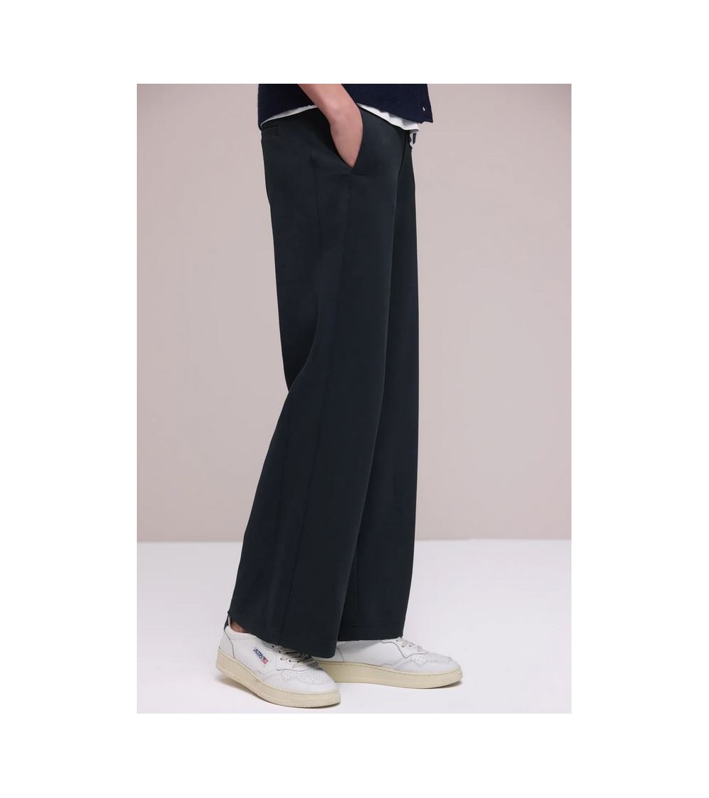 PANTALÓN ANCHO PUNTO ROMA AZUL MARINO DE STREET ONE