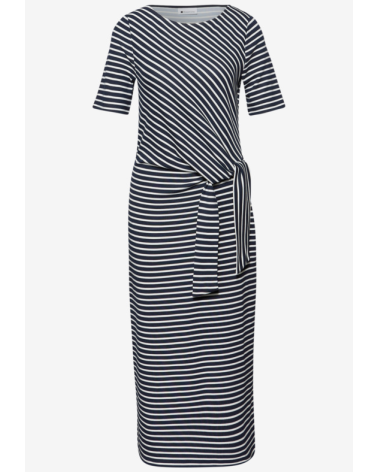 VESTIDO MIDI DE RAYAS CON NUDO STREET ONE