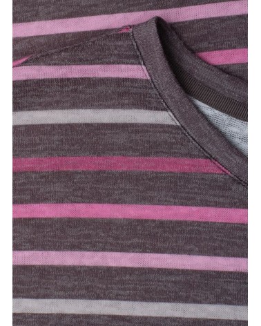CAMISETA MARRÓN RAYAS ROSAS STREET ONE