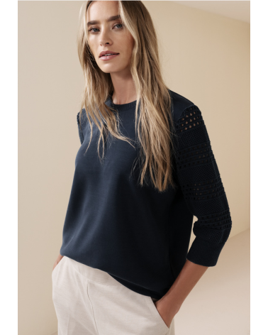 CAMISETA CON MANGAS DE PUNTO CALADO STREET ONE