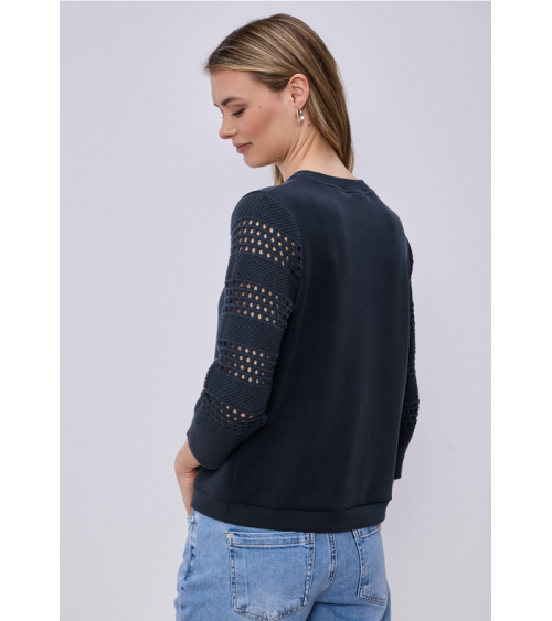 CAMISETA CON MANGAS DE PUNTO CALADO STREET ONE
