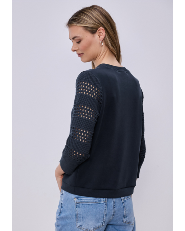 CAMISETA CON MANGAS DE PUNTO CALADO STREET ONE